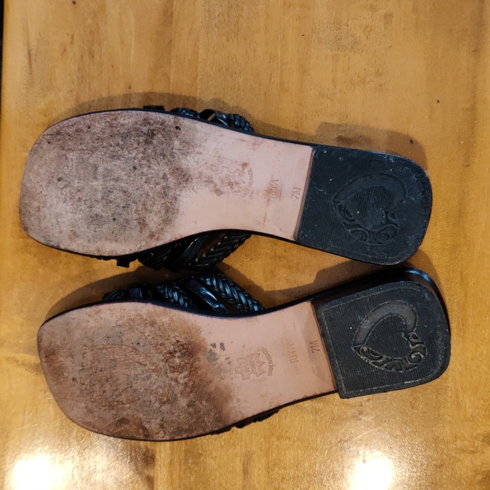 Brighton black sandals size 7 made in Brazil - Picture 7 of 12